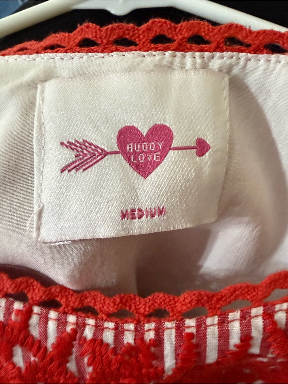 Buddy Love Red Embroidered Stripe Top - Picture 3 of 10